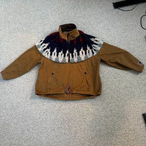 KAPITAL CHINO BOA FLEECE NORDIC ANORAK JACKET